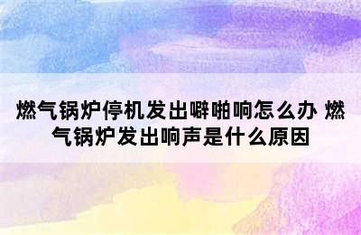 燃气锅炉停机发出噼啪响怎么办 燃气锅炉发出响声是什么原因